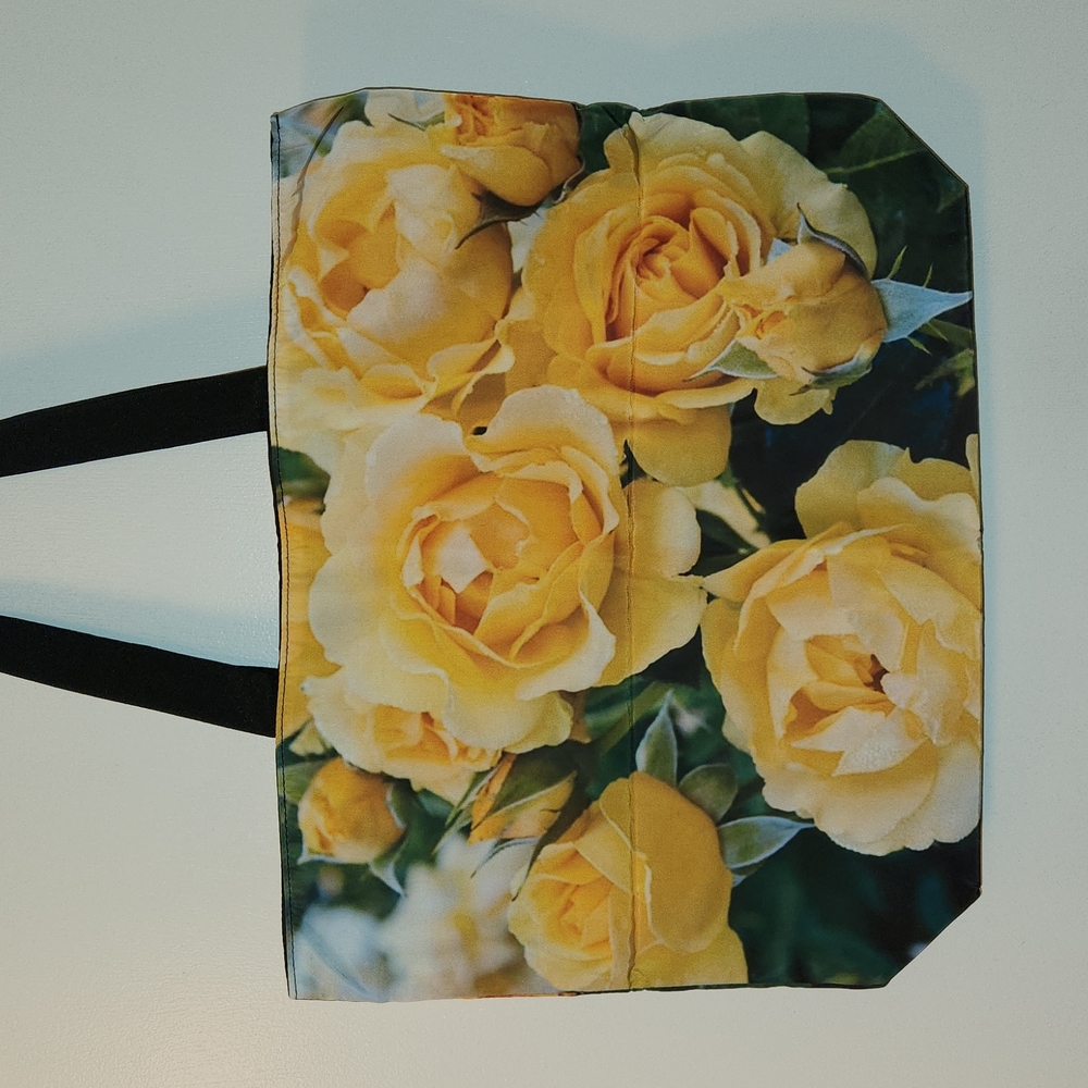 NEW- Tote Bag- Shoulder Bag- Yellow Roses